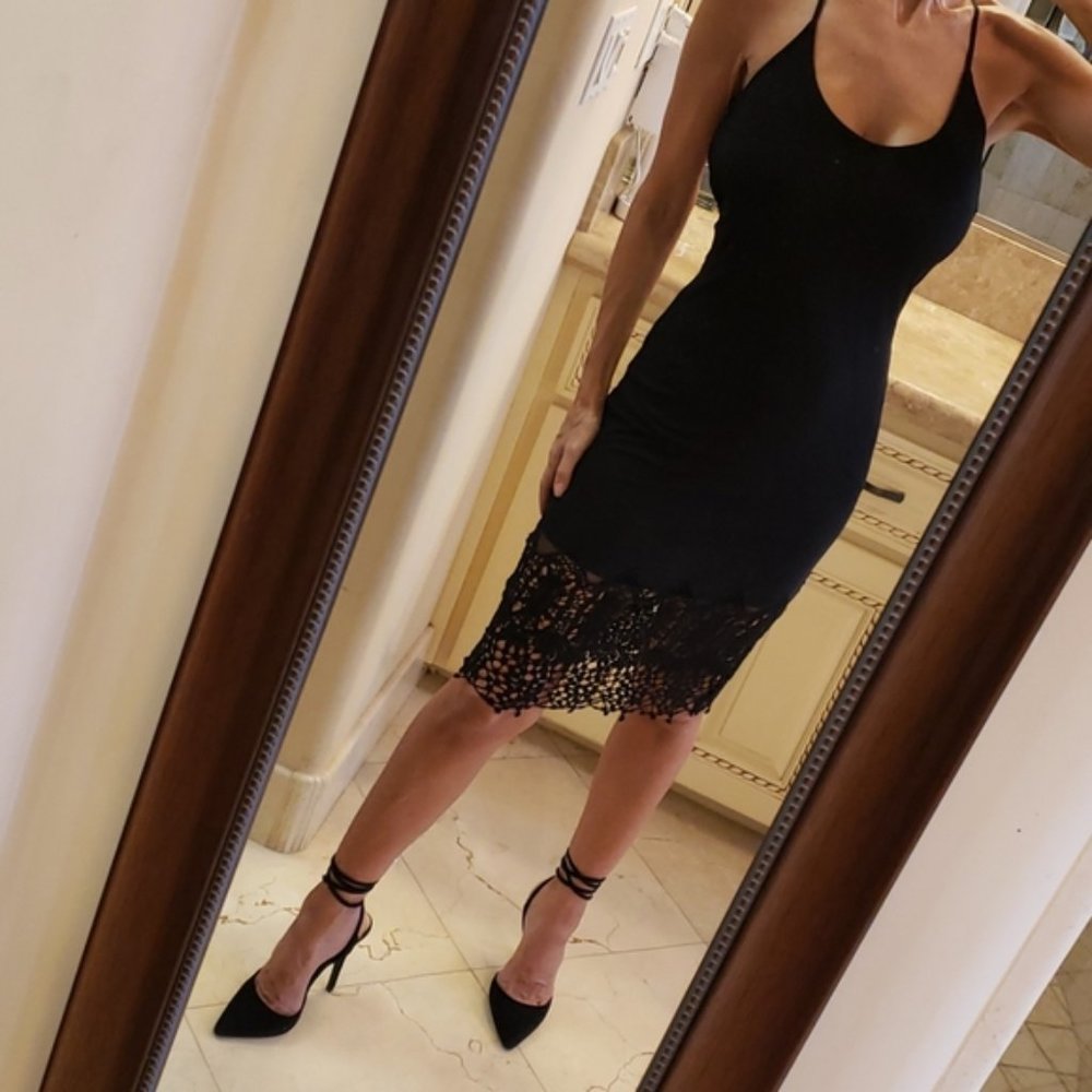 Blanc crochet bottom mesh dress, S. - Picture 1 of 14